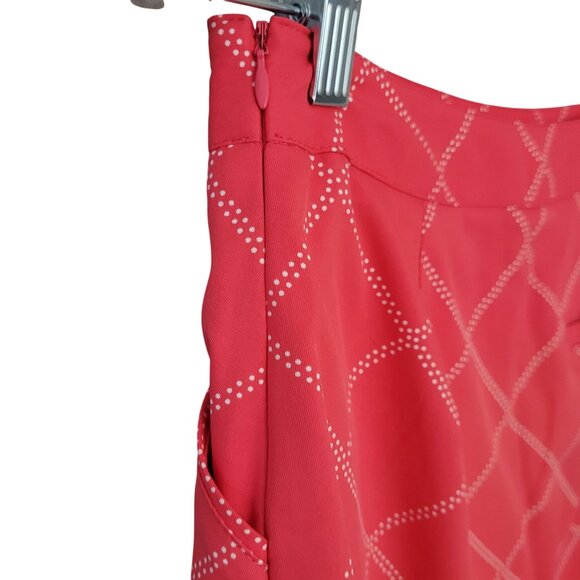 Coral Bay Golf Diamond Pattern Skort Size 4P Pink Pockets Side Zip Golf Tennis - Picture 7 of 8